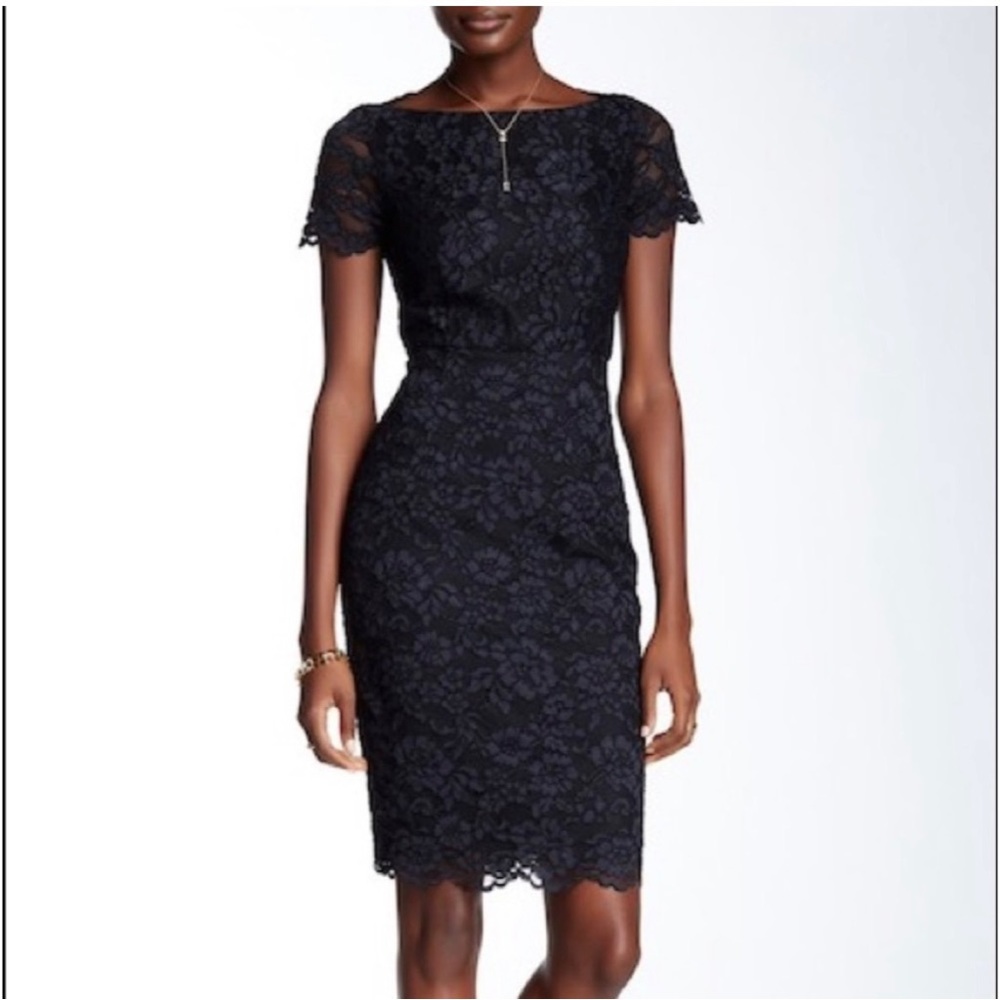 Diane Von Furstenberg Ainsley Floral Lace Sheath Dress, size 2